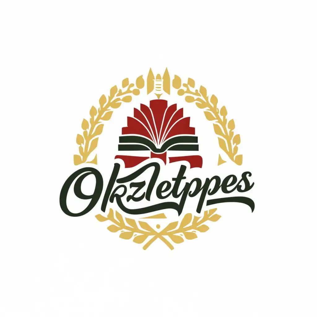 logo, Knowledge; Study; Turkish flavor; must be connected with Turkey, with the text "Okzhetpes", typography, be used in Travel industry