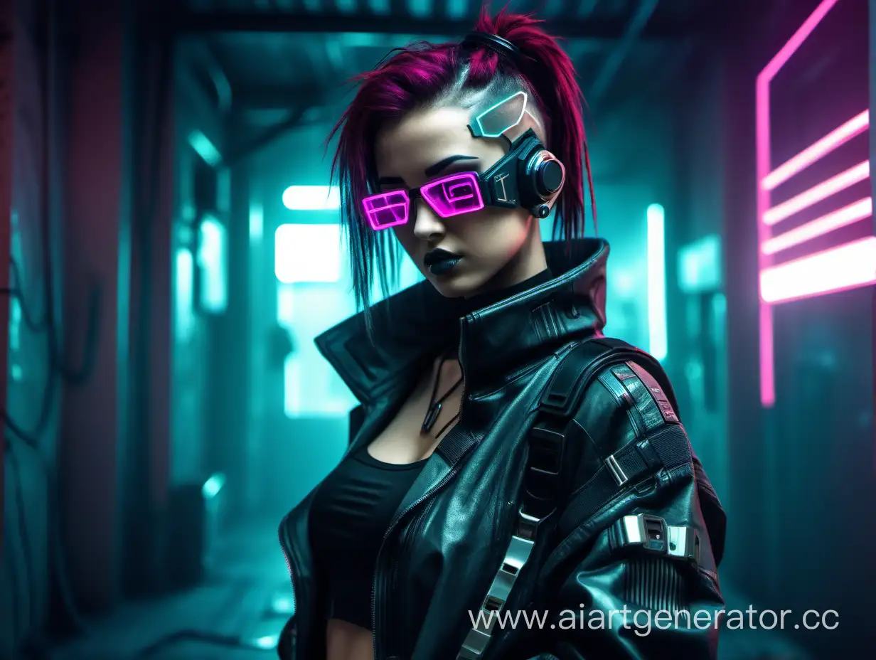 Futuristic-Cyberpunk-Girl-with-Neon-Lights