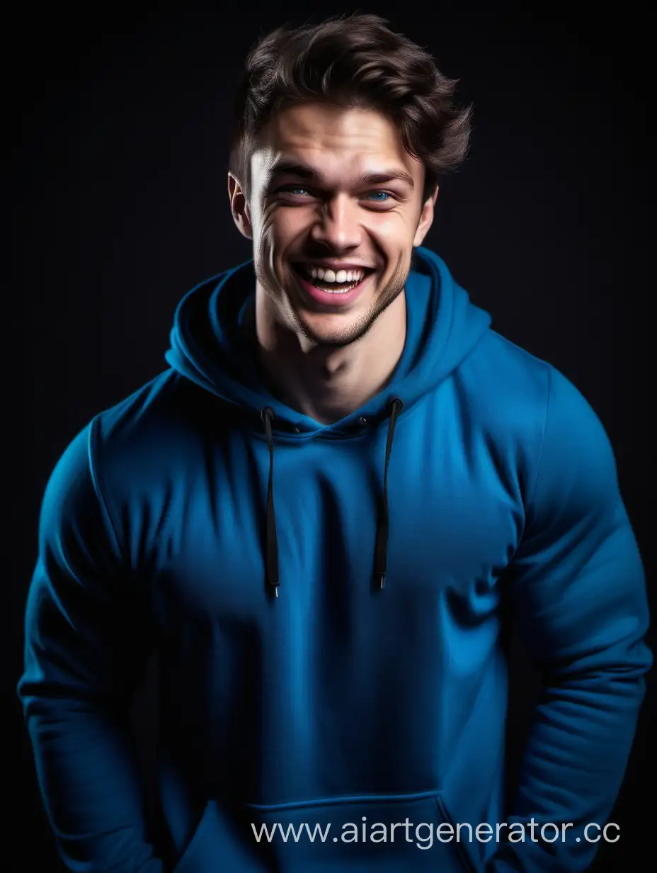 Cheerful-Muscular-Man-in-Dark-Hoodie-with-Blue-Eyes-and-Laughing-Expression