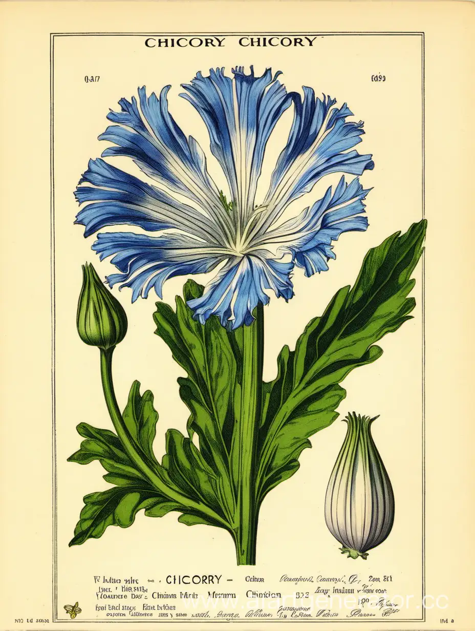 Vibrant-Chicory-Blossoms-in-a-Sunlit-Garden