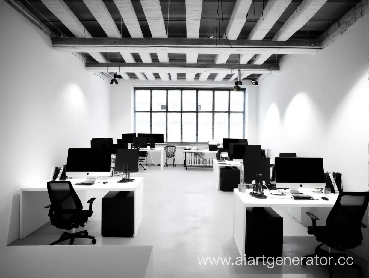 Contemporary-Black-and-White-IT-Workspaces-in-a-Stylish-Loft