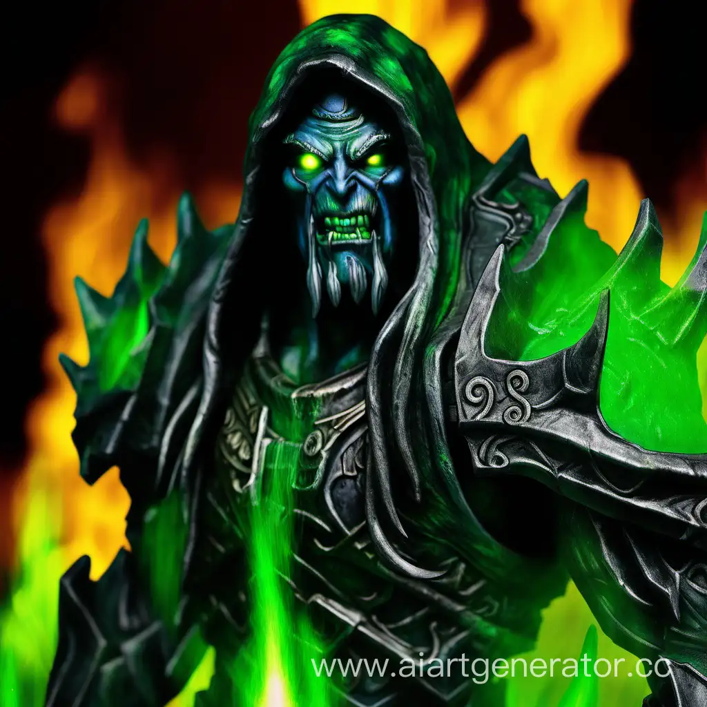 Warcraft-Eyeless-Statue-amidst-Vivid-Green-Flames