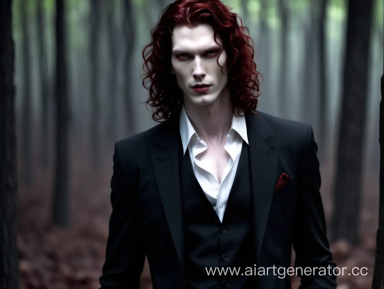 владыка ада - высокий, стройный, очень сексуальный мужчина с бледной кожей и с темно-рыжими волнистыми волосами 