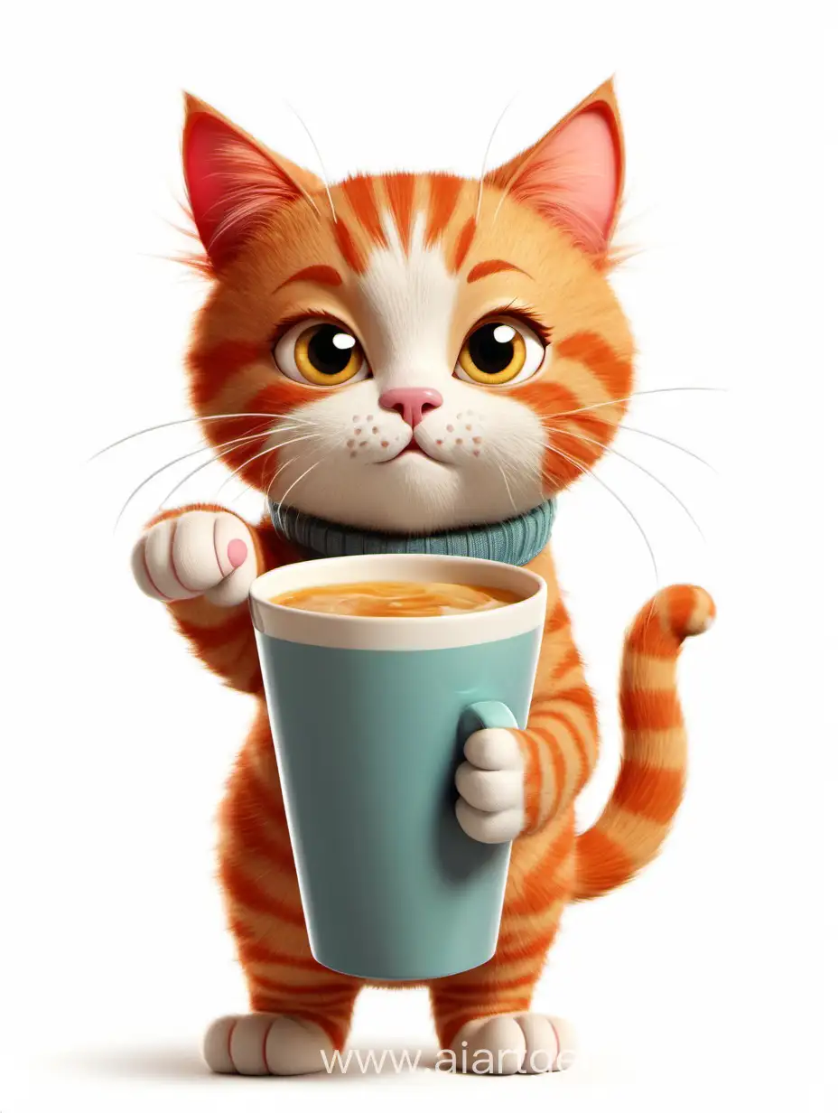 Cute-Cartoon-Cat-Holding-a-Cup-Whimsical-Feline-with-Beverage