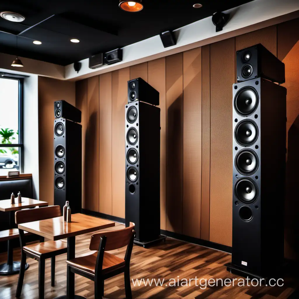 Restaurant-Ambiance-with-Speakers-and-Background-Music-Equipment
