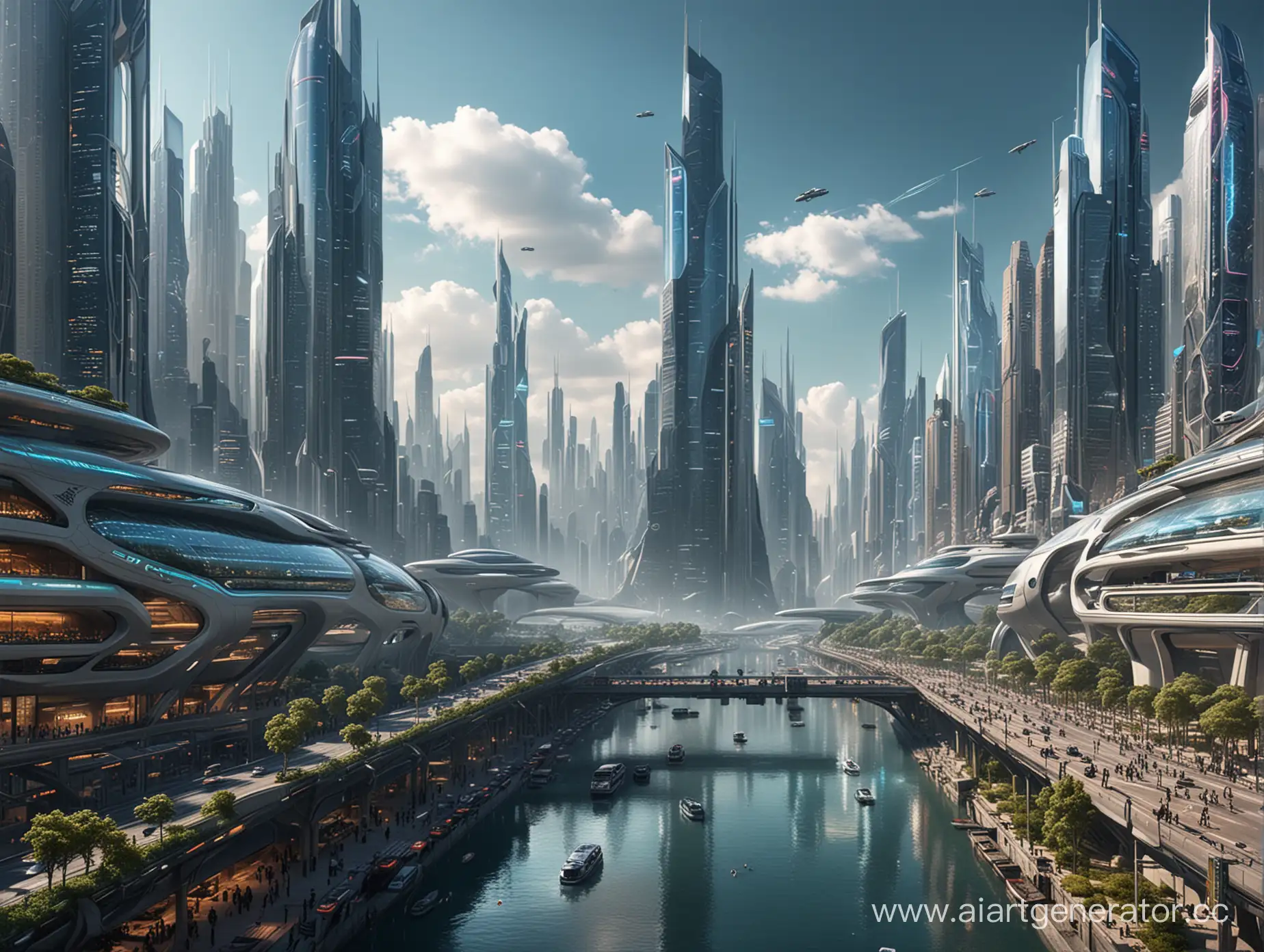 Futuristic-Urban-Landscape-Cityscape-of-Tomorrows-Technology