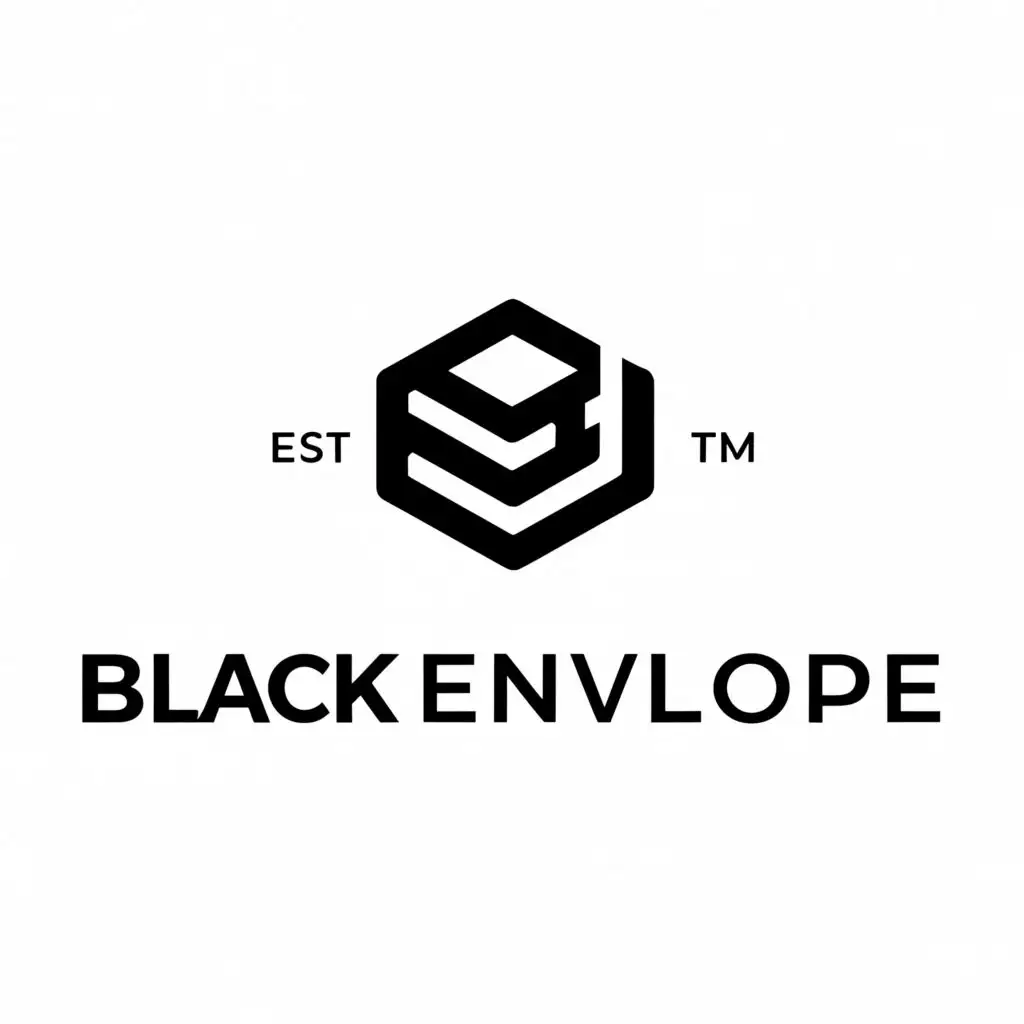 LOGO-Design-for-BlackEnvelope-Bold-Letters-with-a-Minimalist-and-Modern-Aesthetic
