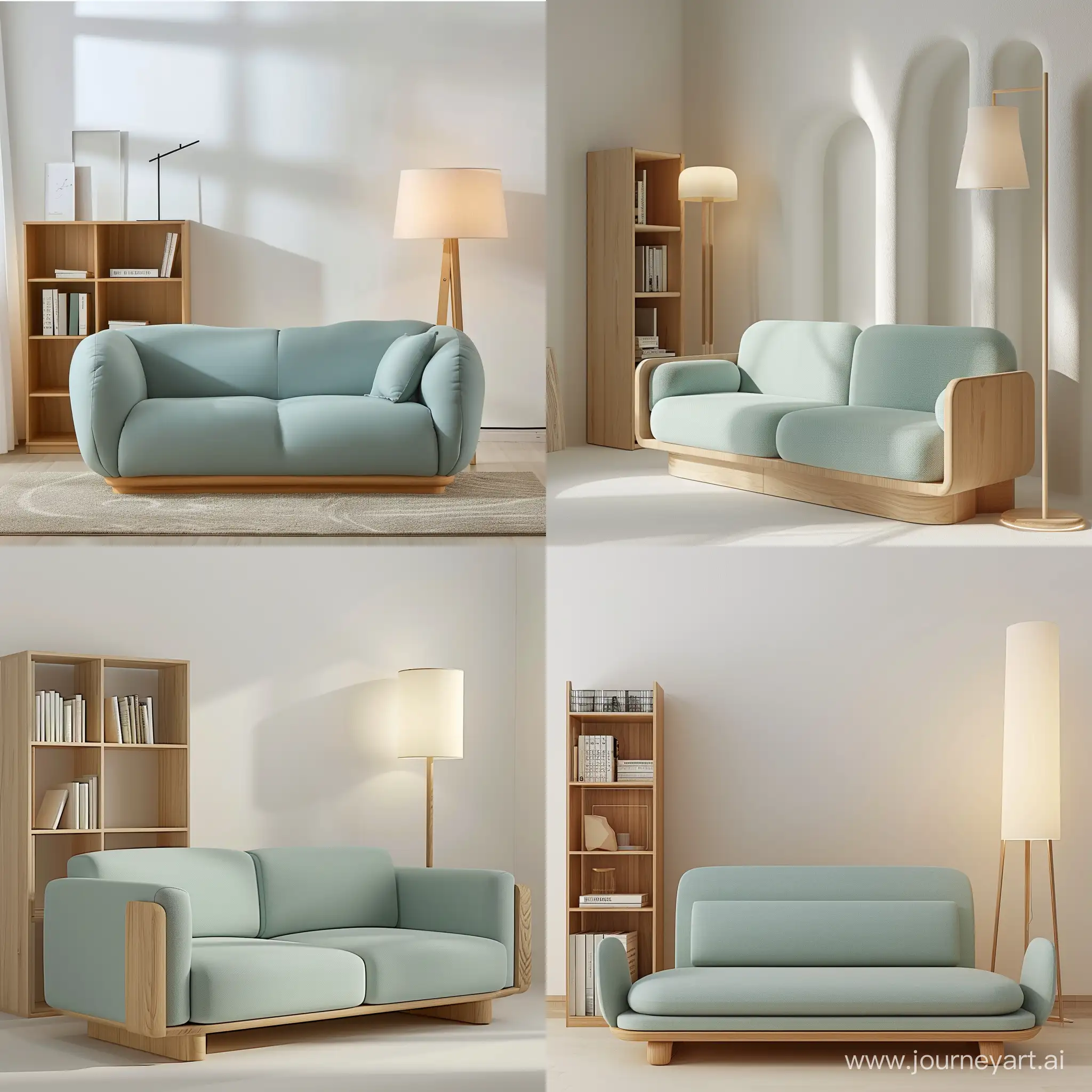 Modern-Minimal-YeastCovered-Beech-Wood-Sofa-in-Tiffany-Blue
