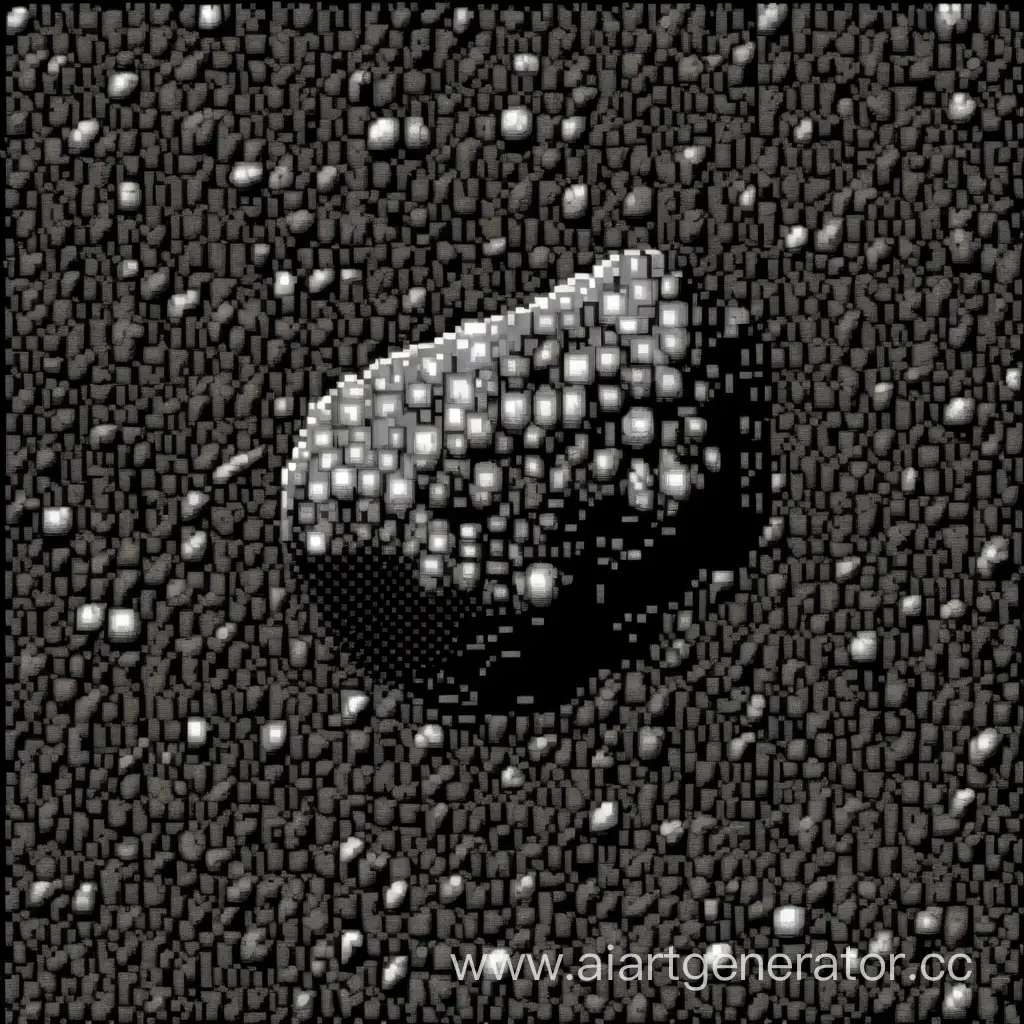 texture of asteroid,pixel art,50 to 50 pixels,full screen,without small details
