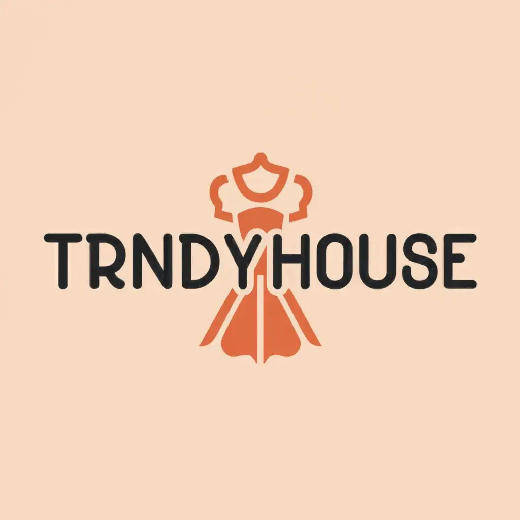 logo,  FASHION , with the text "Trendyhouse", typography