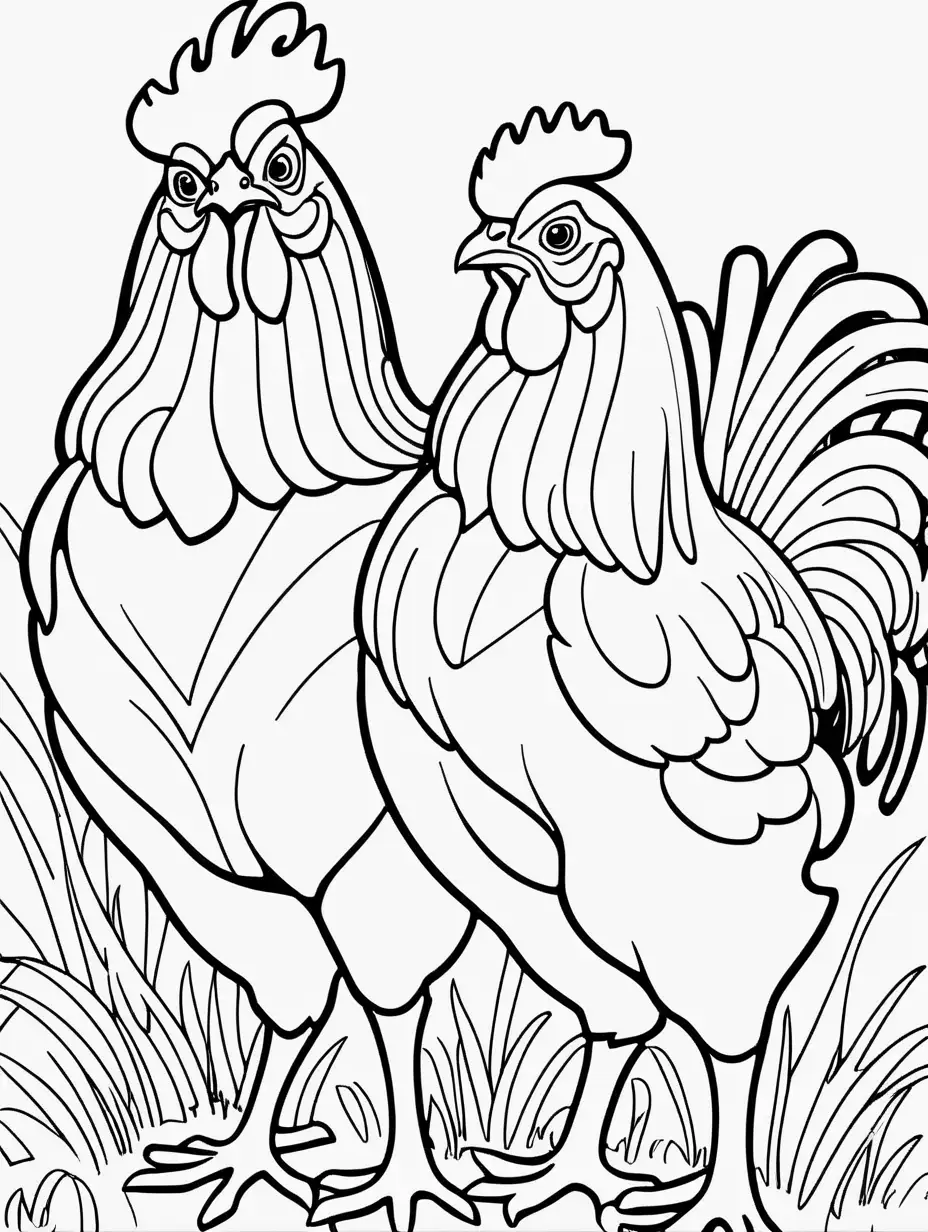 Chicken coloring page | Free Printable Coloring Pages