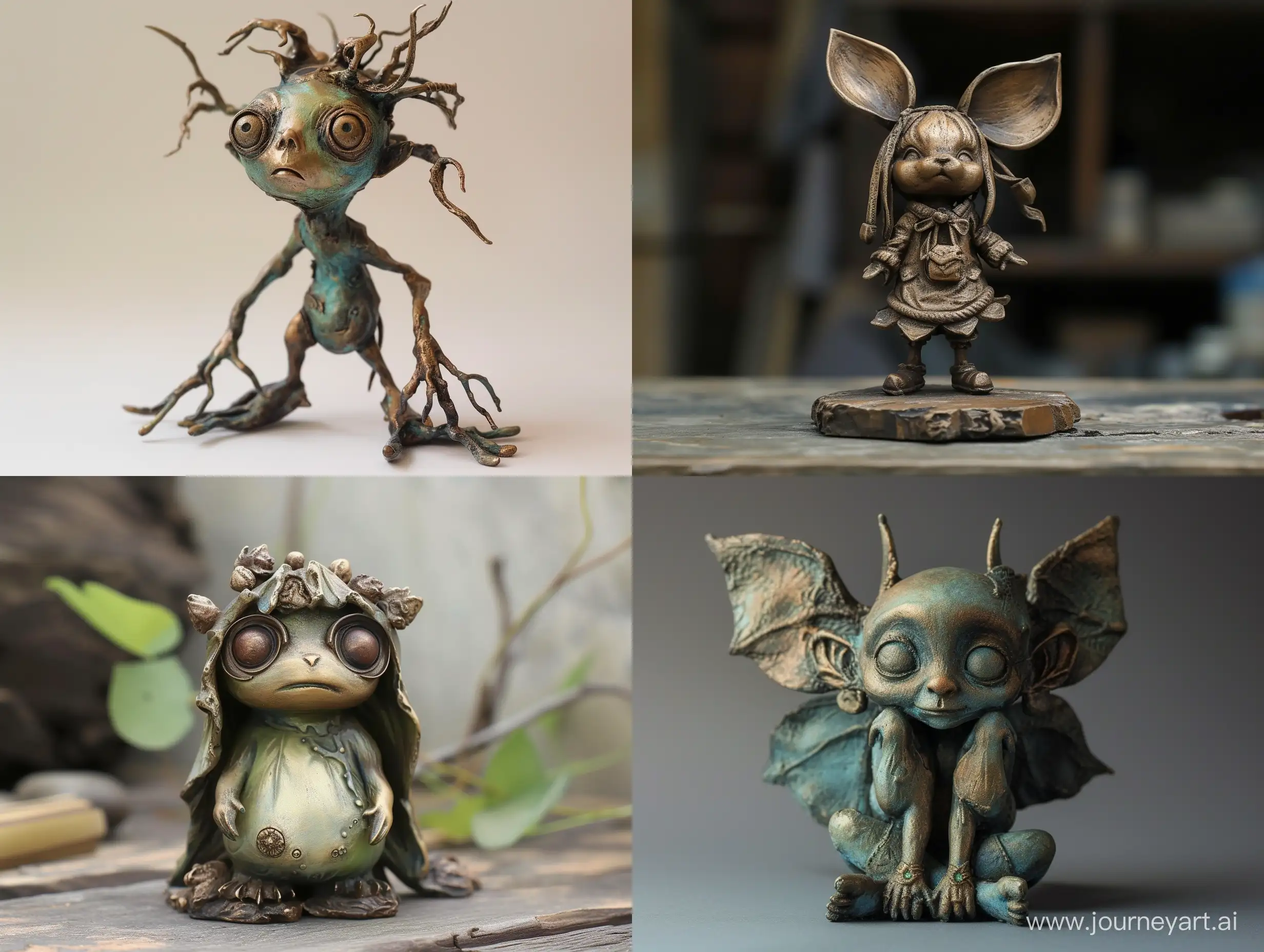 Adorable-NonExistent-FairyTale-Character-Figurine-in-Bronze-Art