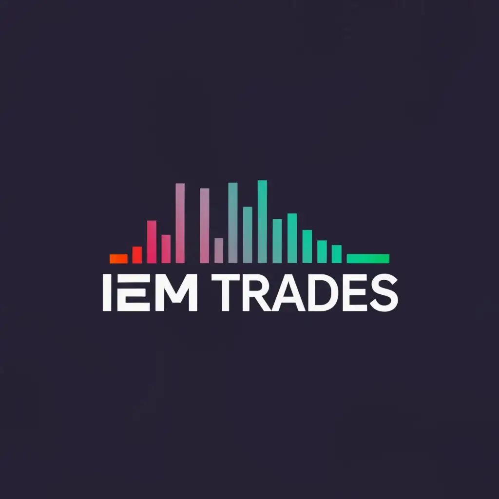 a logo design,with the text "IEM TRADES", main symbol:stock market,Moderate,be used in Finance industry,clear background