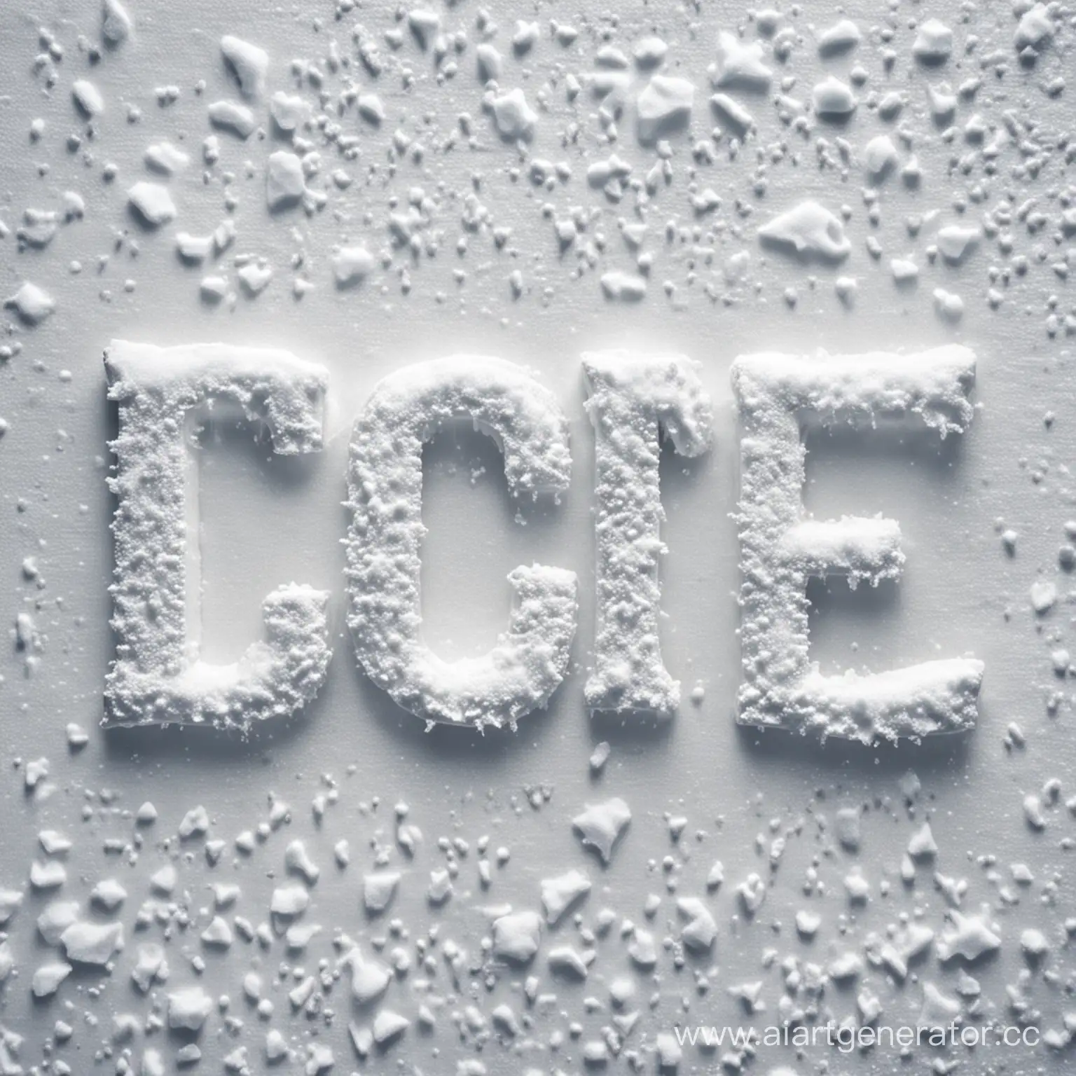 на заднем фоне холод, снег и надпись белым светящимся цветом надпись I C E
