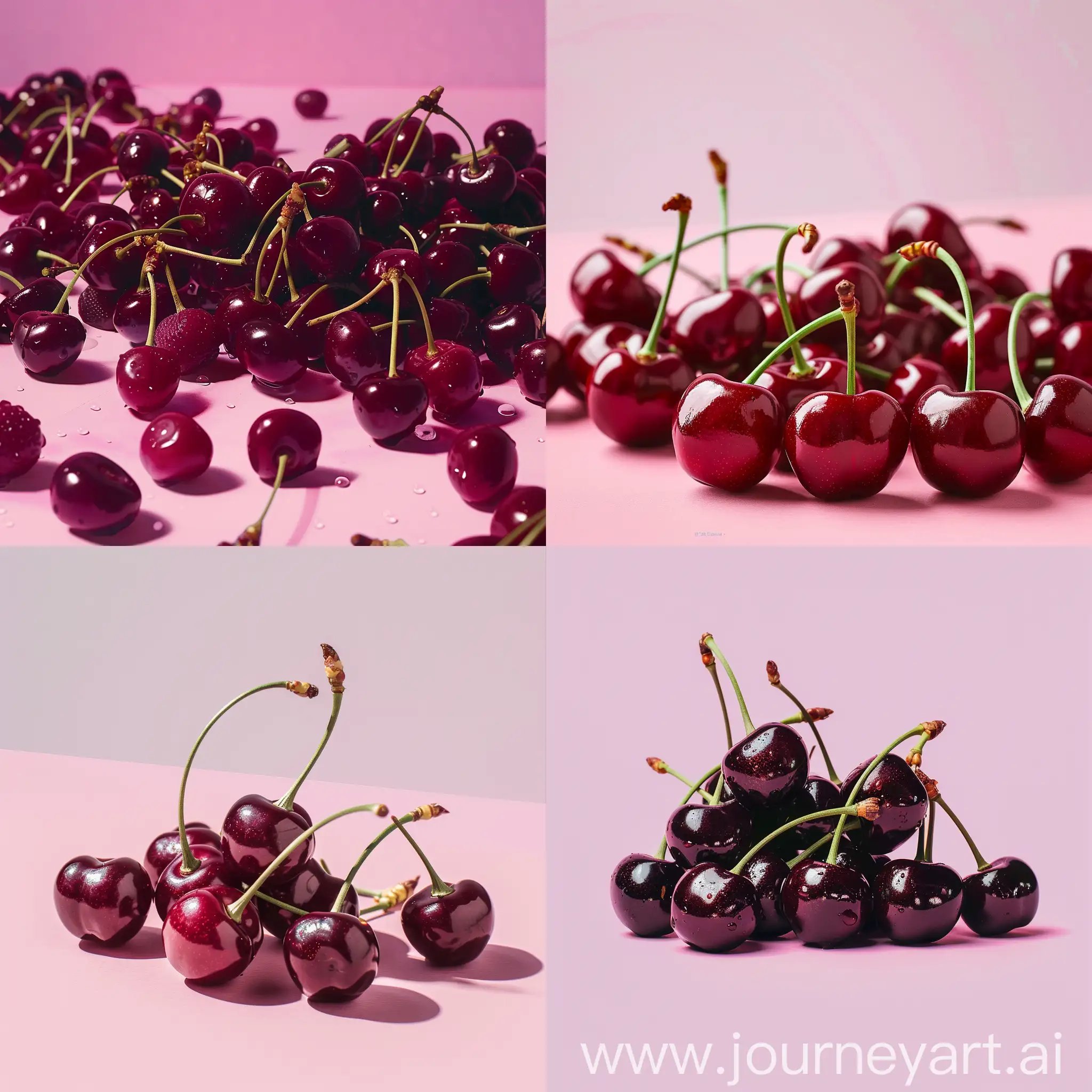 Studio-Shot-of-Cherry-Berries-with-Canon-Digital-SLR-Camera-on-Pink-Background