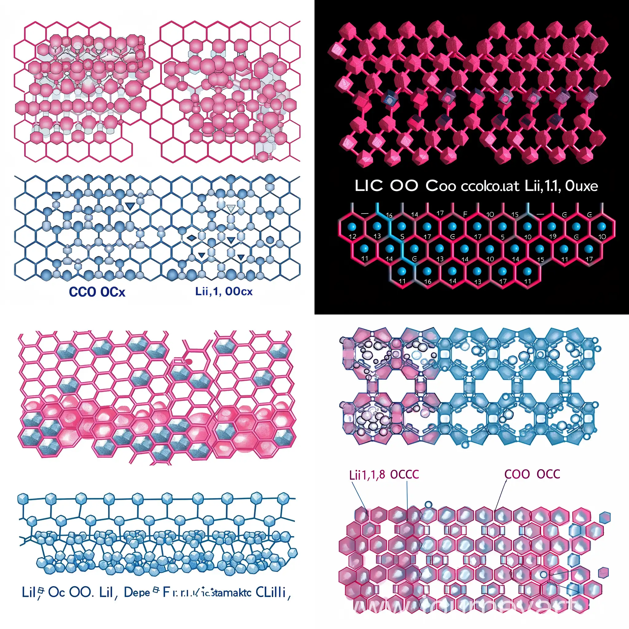 Hexagonal-Network-of-Lithium-Cobalt-Oxide-with-Doped-Ions-Pink-Co-Ions-and-Blue-Li-Ions-in-a-Regular-Lattice