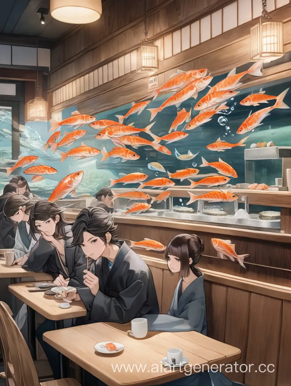 Кафе, где рыба ест суши