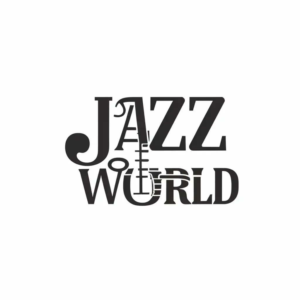a logo design,with the text "jazz world", main symbol:jazz world,Moderate,clear background