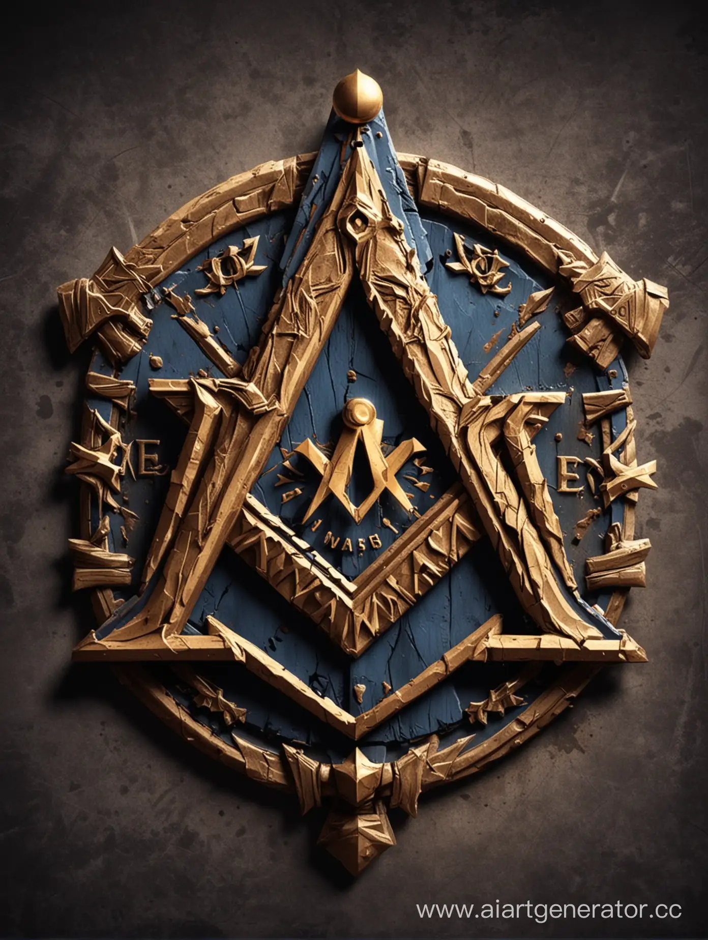 Masonic-Mess-Esports-Team-Logo-Mystical-Emblem-of-Competitive-Gaming-Dominance