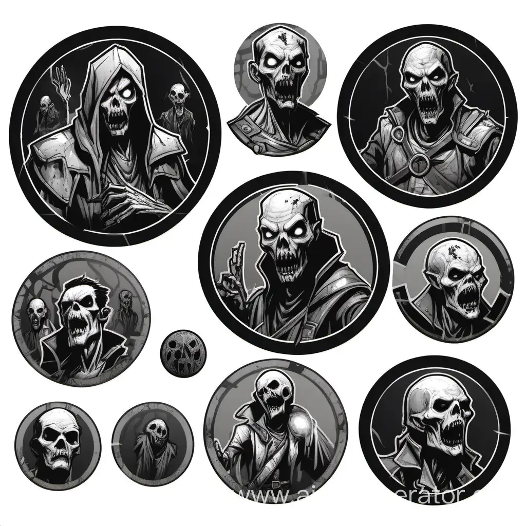 Collection-of-Undead-Tokens-for-DD-on-White-Background