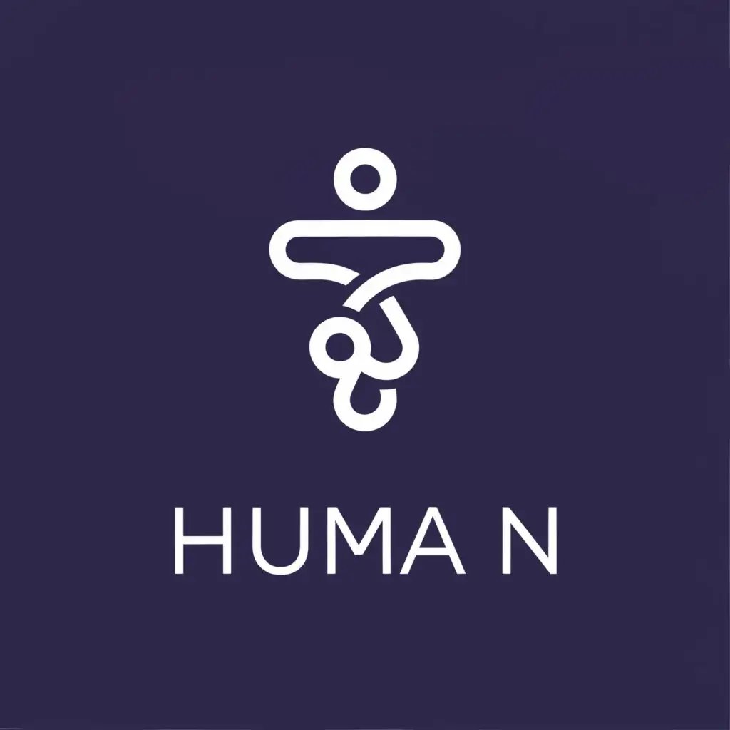 a logo design,with the text "Human", main symbol:a person,Minimalistic,be used in Technology industry,clear background
