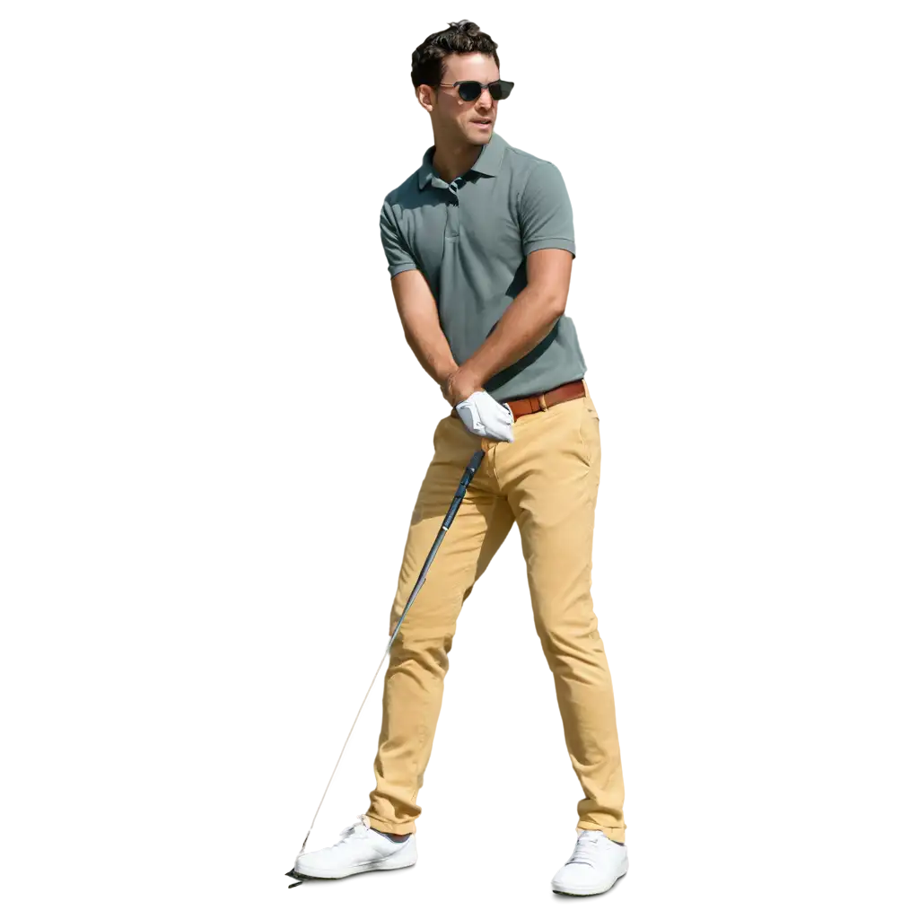 golfer on a golf  course