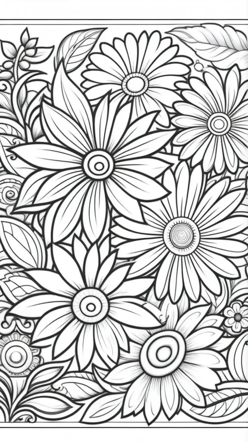 flower coloring book
