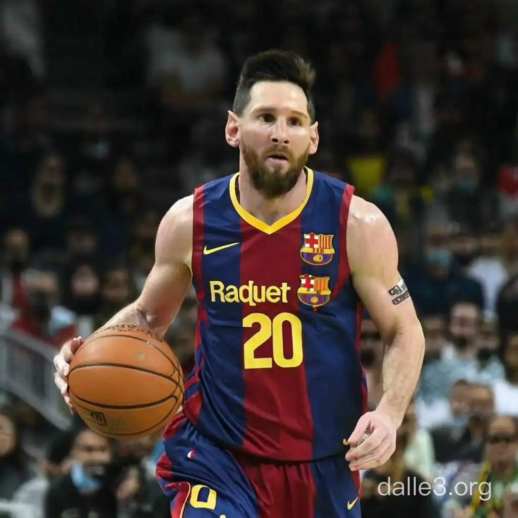 Leo messi playing basketball