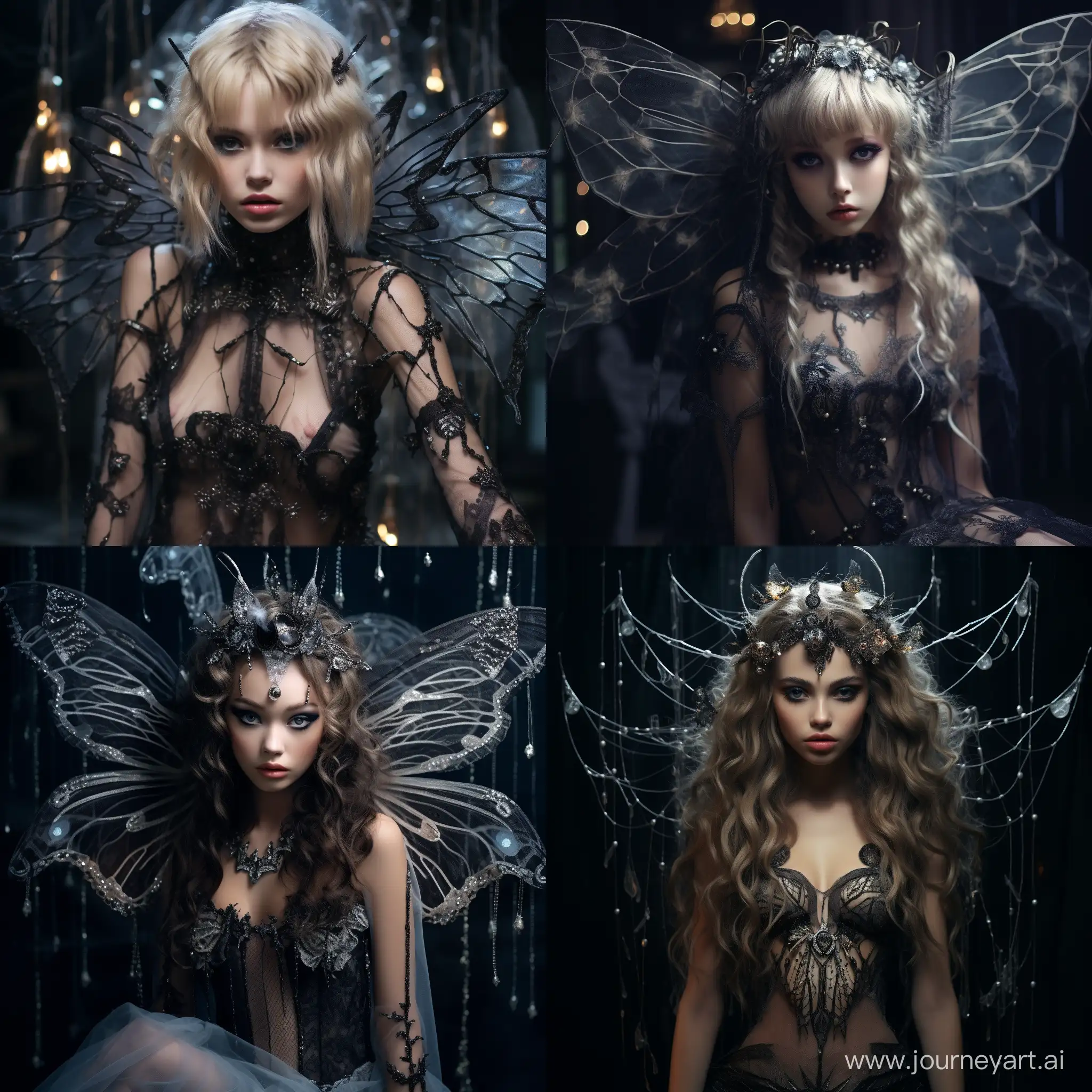 Enchanting-Black-Fairy-with-Sparkling-Earrings-and-Transparent-Wings