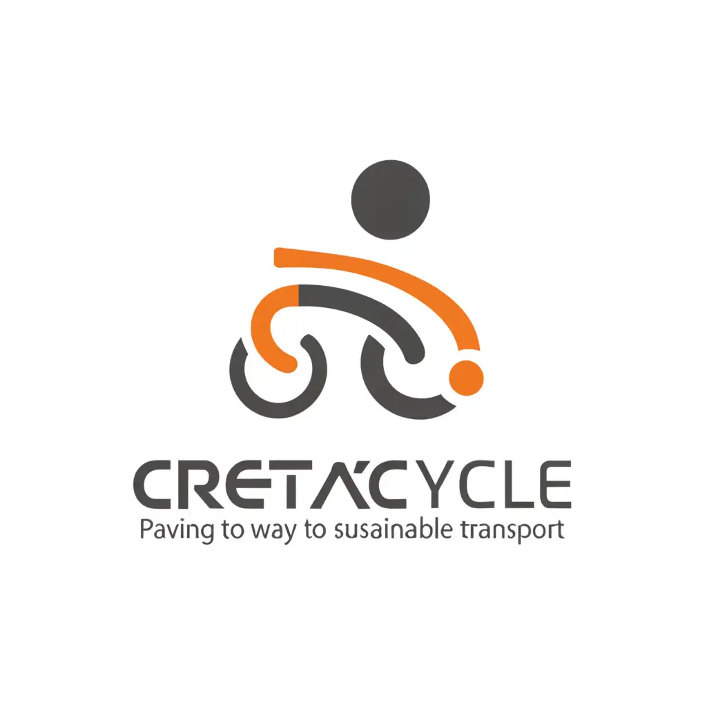 a logo design,with the text "CretaCycle Network: Paving the Way to Sustainable Transport", main symbol:Bike,Moderate,be used in Sports Fitness industry,clear background