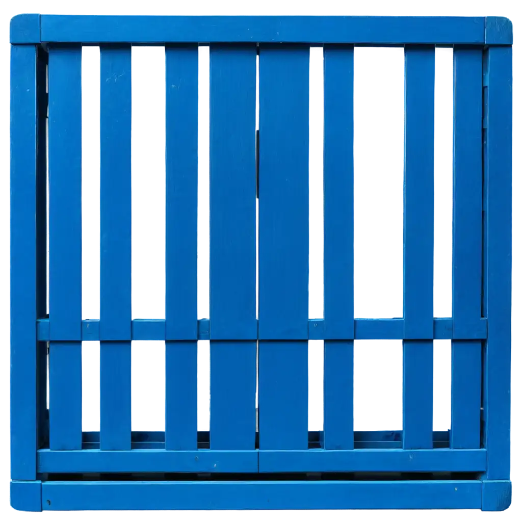 empty blue pallet on top view