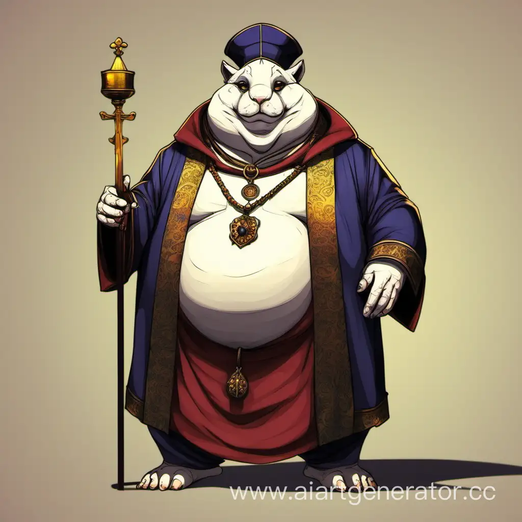 Chubby-Clergy-Anthropomorphic-Animal-in-Ecclesiastical-Attire