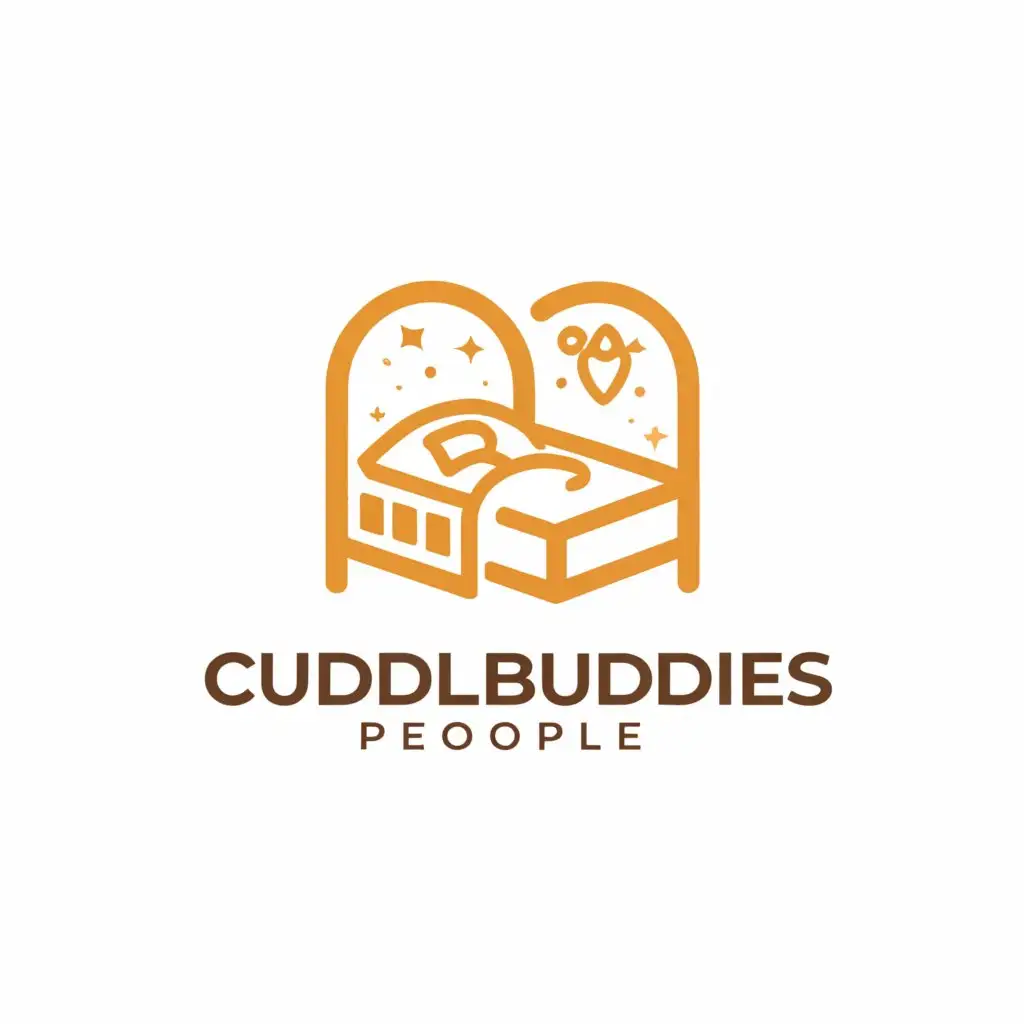 LOGO-Design-for-Cuddle-Buddies-People-Cozy-Bed-Symbol-on-a-Clear-Background