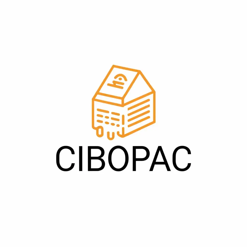 a logo design,with the text "CIBOPAC", main symbol:food pack,Minimalistic,clear background
