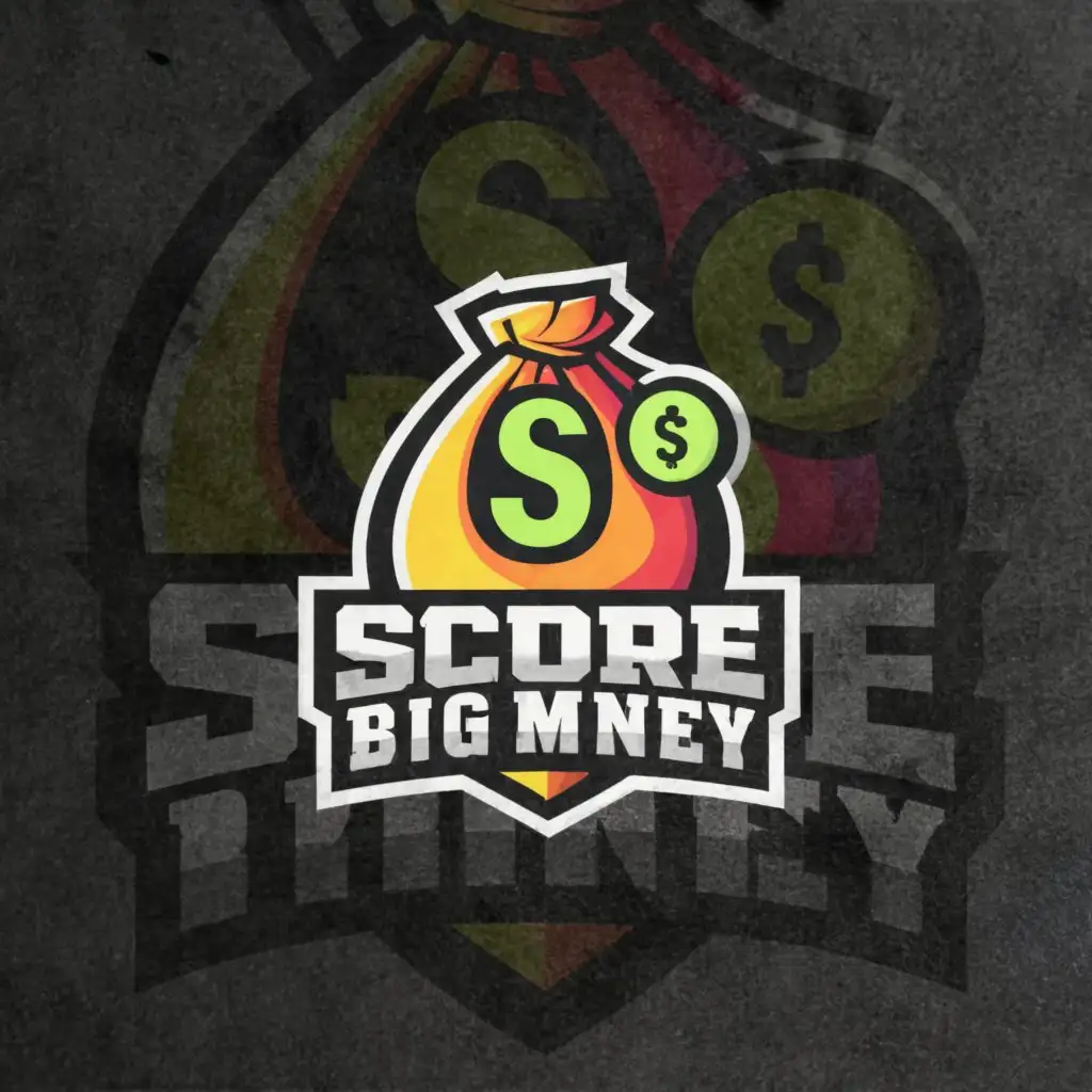 a logo design,with the text "score big money", main symbol:money,Moderate,be used in Sports Fitness industry,clear background