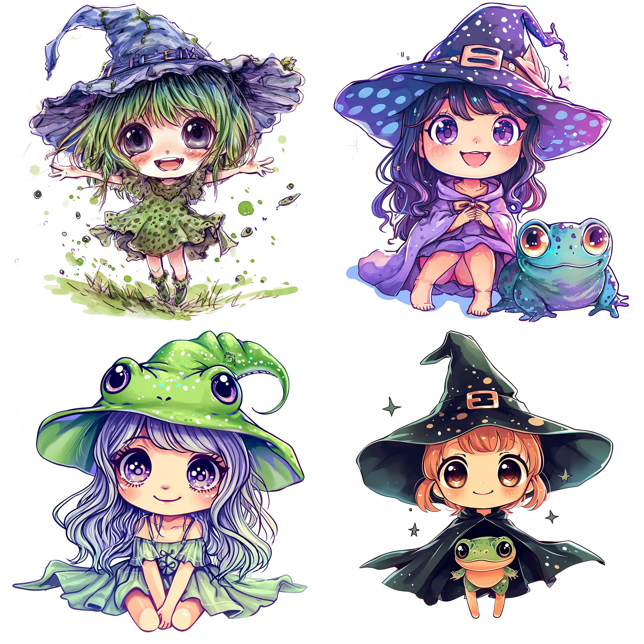 Joyful-Cute-Chibi-Newt-Witch-in-Vibrant-Anime-Style