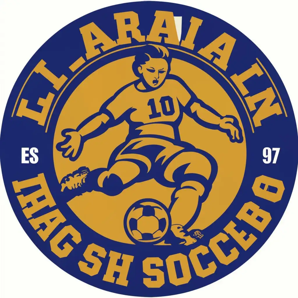 logo, soccer, with the text "Laramie Lady Plainsman High School Soccer", typography