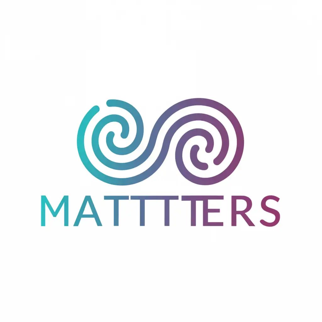 a logo design,with the text "matters", main symbol:wave,Minimalistic,be used in Retail industry,clear background