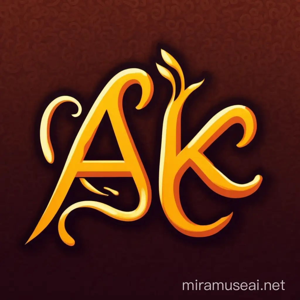 帮我设计一个logo，店名叫AKCURRY，主做咖喱饭鳗鱼饭，强化字母A在logo中的占比