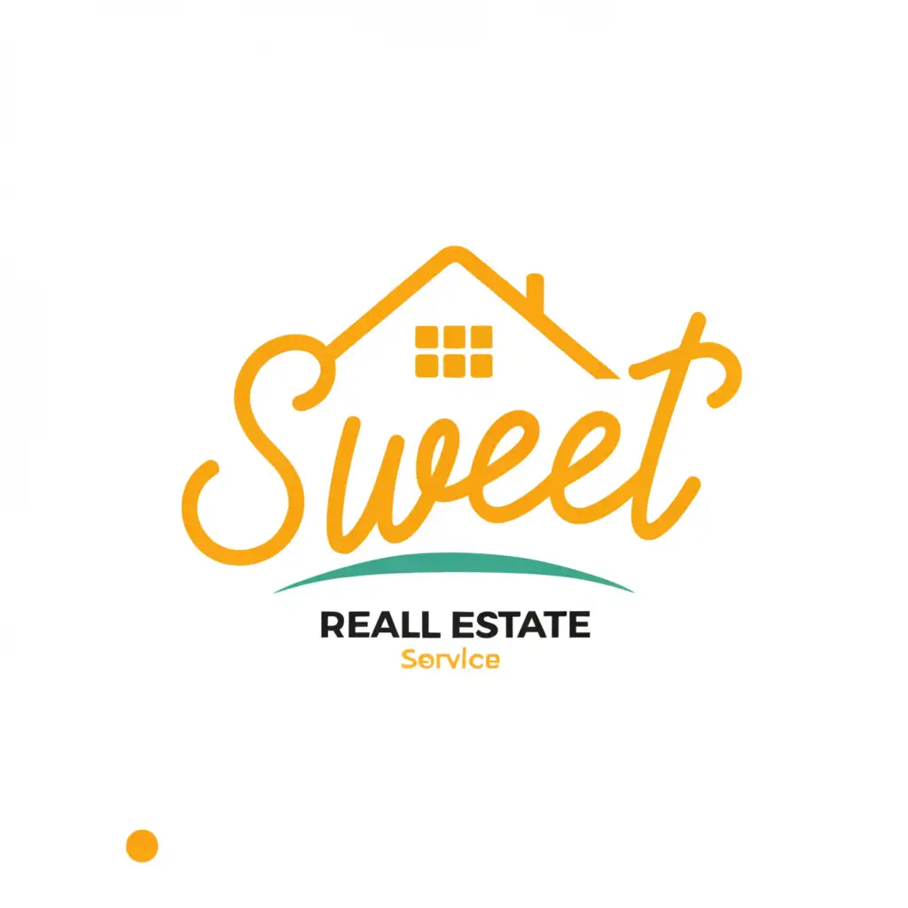 a logo design,with the text "SWEET", main symbol:real estate and customer service,Moderate,clear background