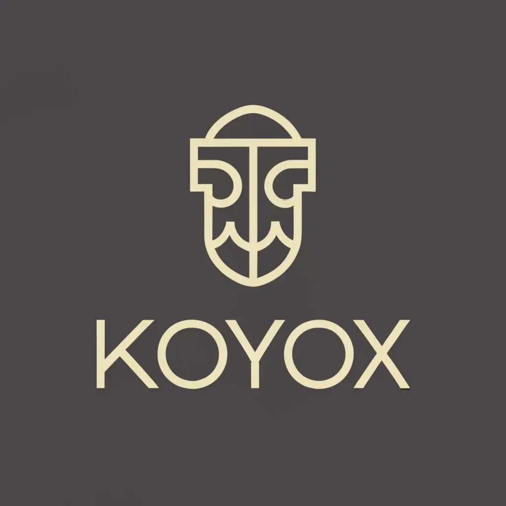 a logo design,with the text "Koyox", main symbol:A sketch of an Easter Island head,Moderate,be used in Travel industry,clear background