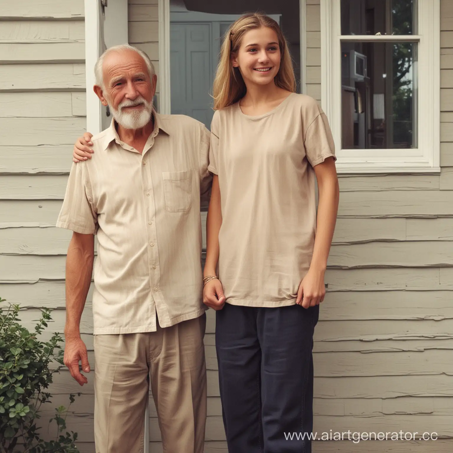 Cute-White-Girl-Embraced-by-20ft-Tall-Giant-Old-Man