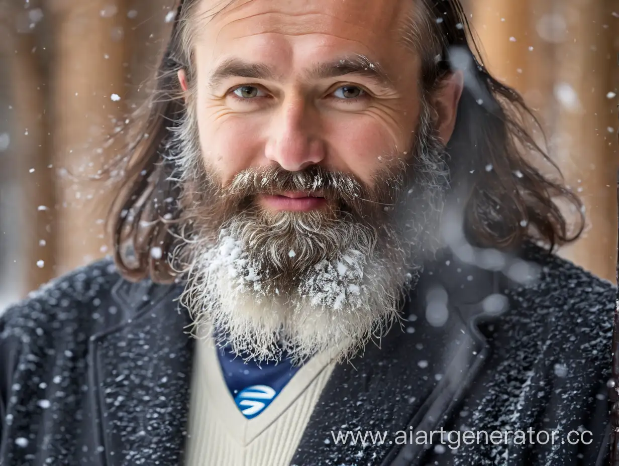 зима, Дмитрий Иванович Менделеев катается на лыжах, лыжный курорт, Газпром