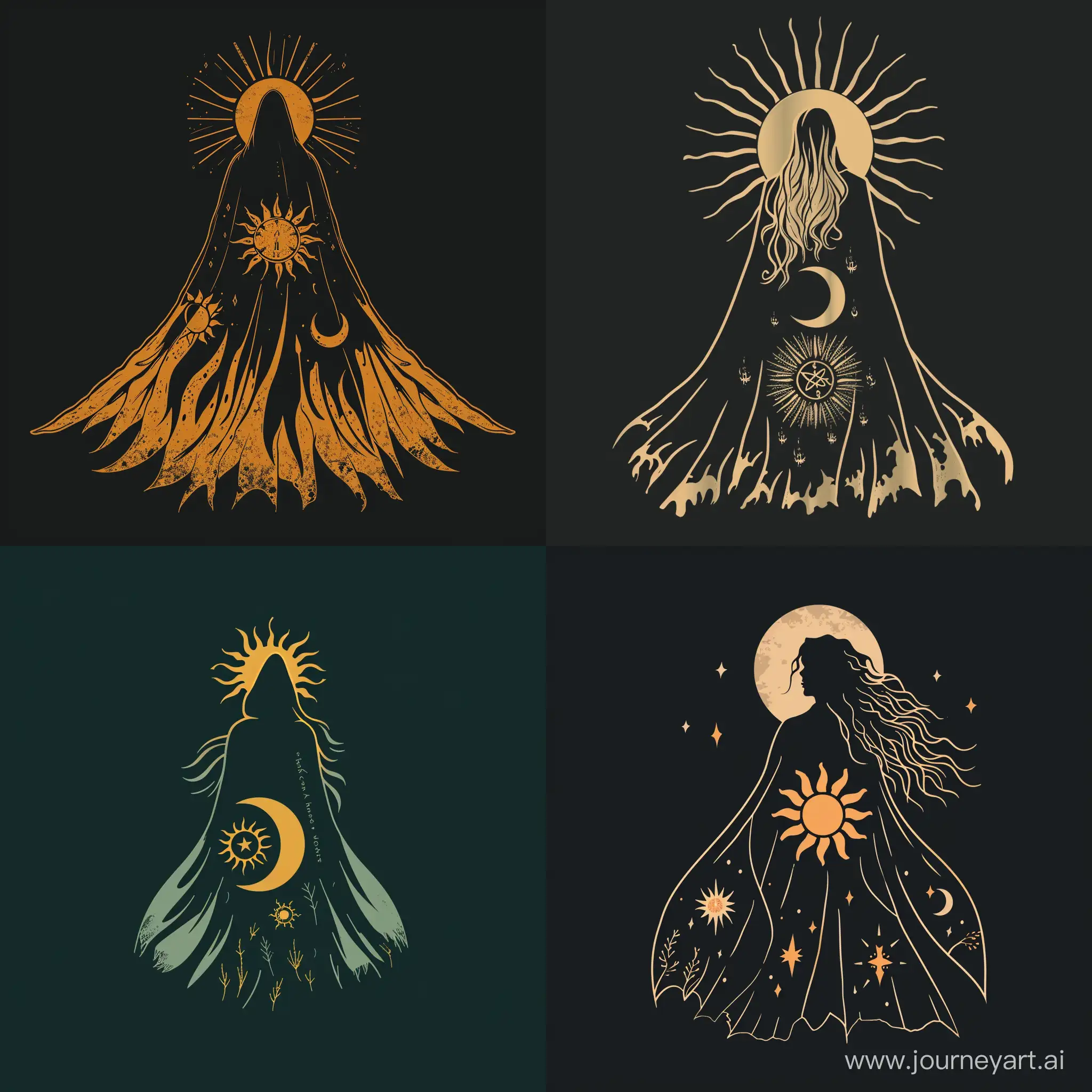 Esoteric-Witch-Logo-with-Sun-and-Moon-Symbols