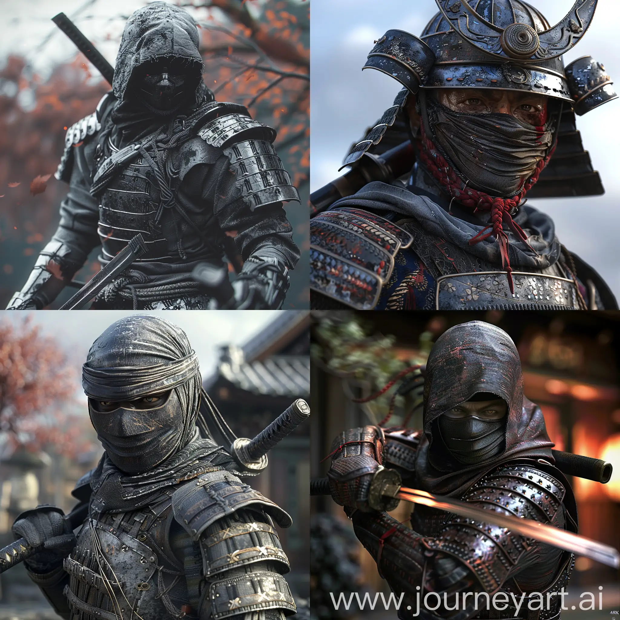 Hyper-Realistic-Ninja-Warrior-with-Traditional-Japanese-Armor-and-Katana-in-4K