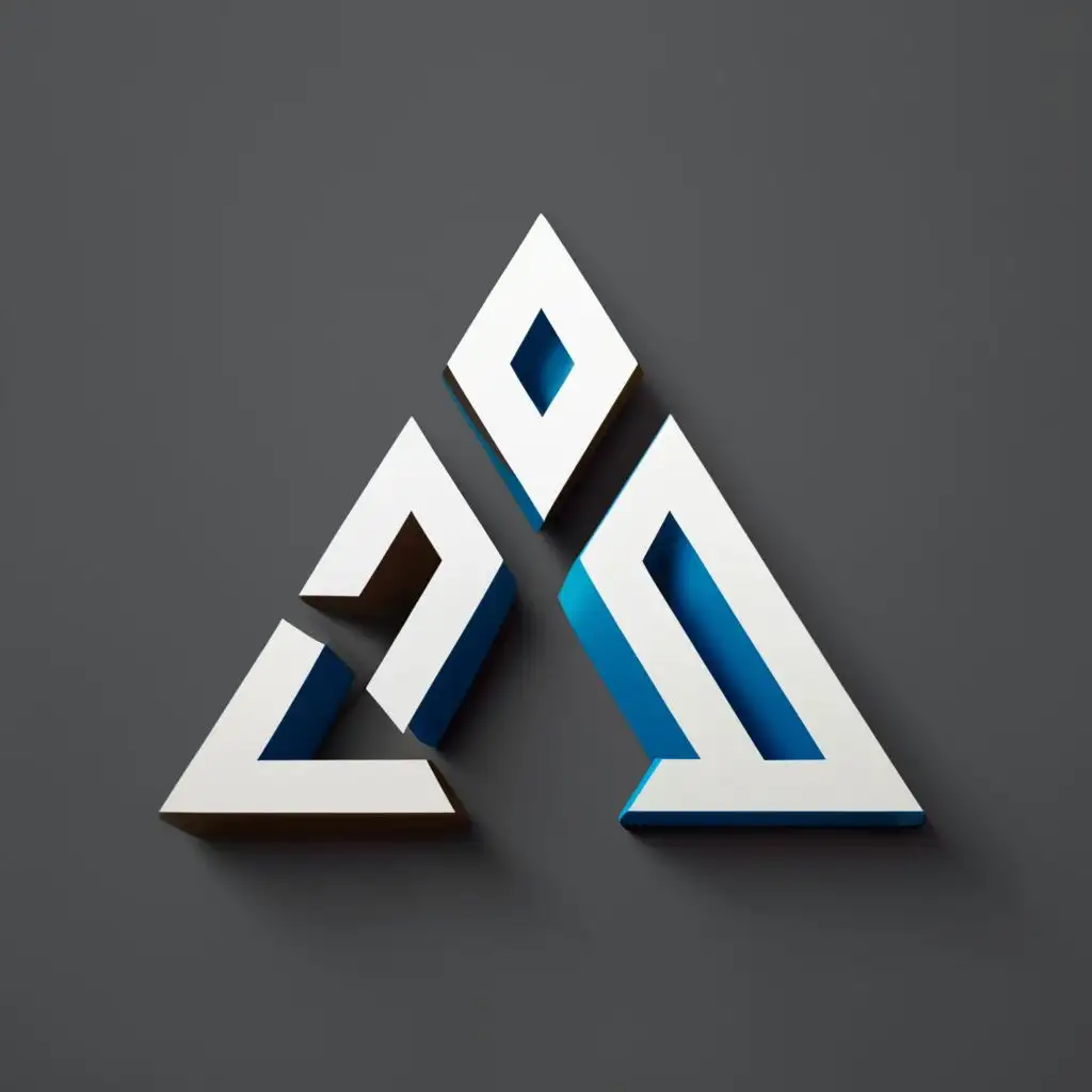 LOGO-Design-For-AL-3D-Inspired-Typography-in-Blue