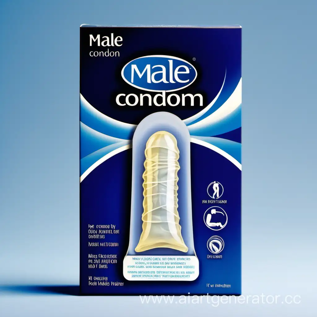 Мужской презерватив в упаковке