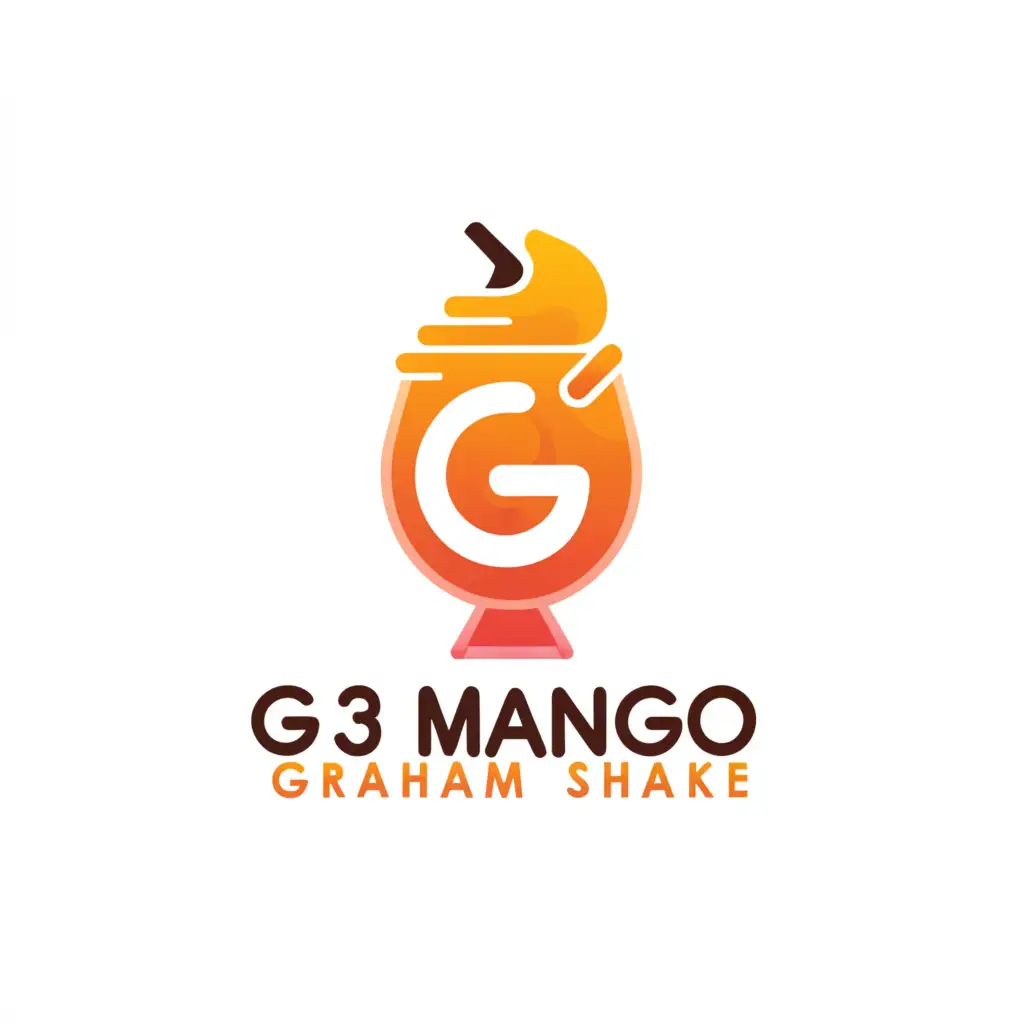 LOGO-Design-For-G3-Mango-Graham-Shake-Minimalistic-Representation-of-Mango-Graham-Shake-on-Clear-Background