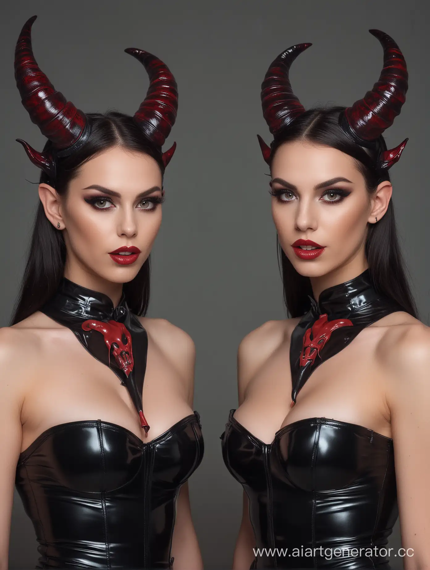 Sensual-Twin-SheDemons-in-Latex-with-Horns