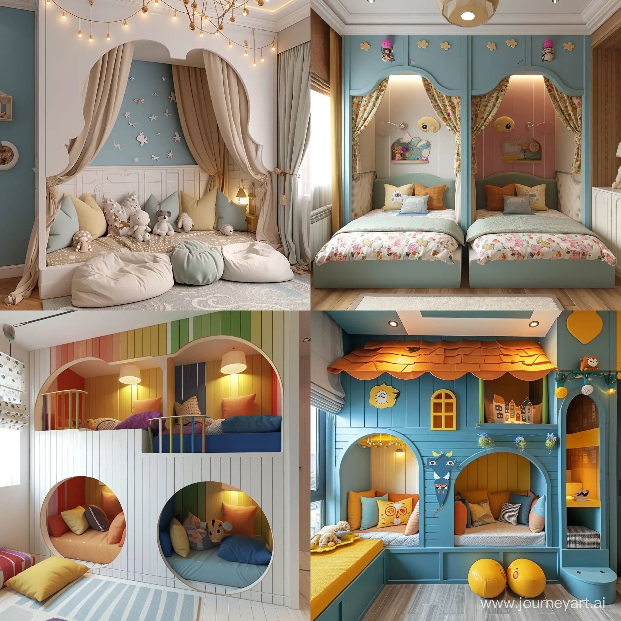 interior design of a cute children's room for two children